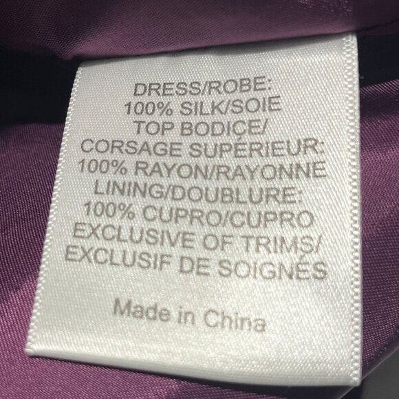 NEW Tory Burch 100% Silk Purple Corset Fitted Pencil Dress - Picture 12 of 14